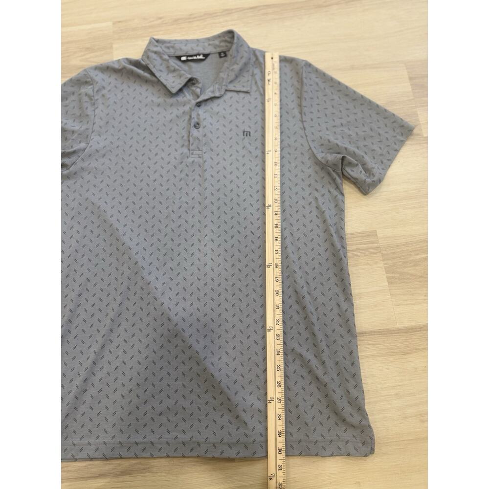 Travis Mathew Short Sleeve Golf Polo Shirt Men's Size XL Gray Geometric - Picture 7 of 8